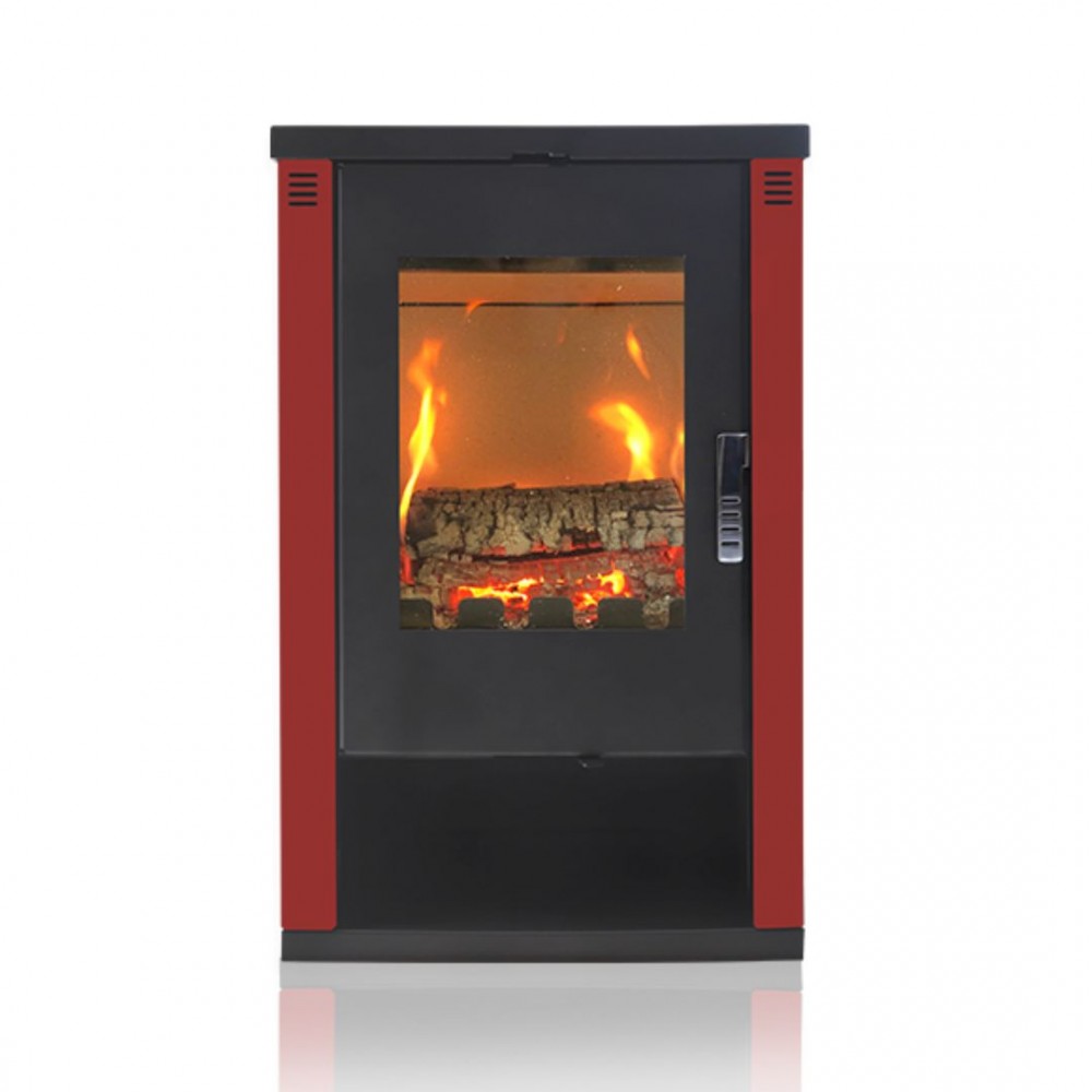 Brændeovn Verso Theia, Bordeaux, 9kW | Direkte brændeovne | Brændeovne |