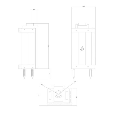 Gaspejs Velmora Fire GAS STANDING CORNER, 3.9kW - 6.0kW - Velmora Fire