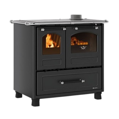 Italiensk brændefyret komfur La Nordica Family 4.5 sort, 7.5kW - La Nordica
