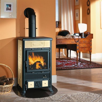 Italiensk brændeovn La Nordica Rossella R1, ecru, 9kW - La Nordica