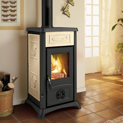 Italiensk brændeovn La Nordica Gemma, ecru, 6.5kW - La Nordica