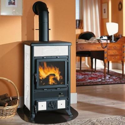 Italiensk brændeovn La Nordica Rossella R1, hvid, 9kW - La Nordica