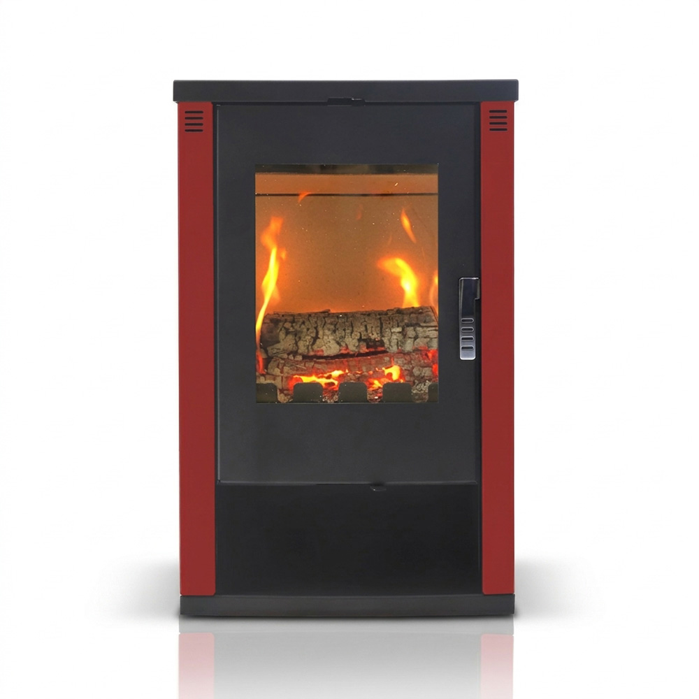 Brændeovn Verso Theia, Bordeaux, 9kW | Direkte brændeovne | Brændeovne |