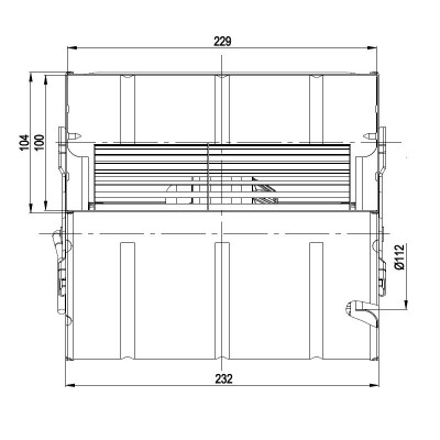 Centrifugalventilator EBM til pilleovne Edilkamin, Karmek One og andre, flow 590 m³/h - Ventilatorer og blæsere til pilleovn