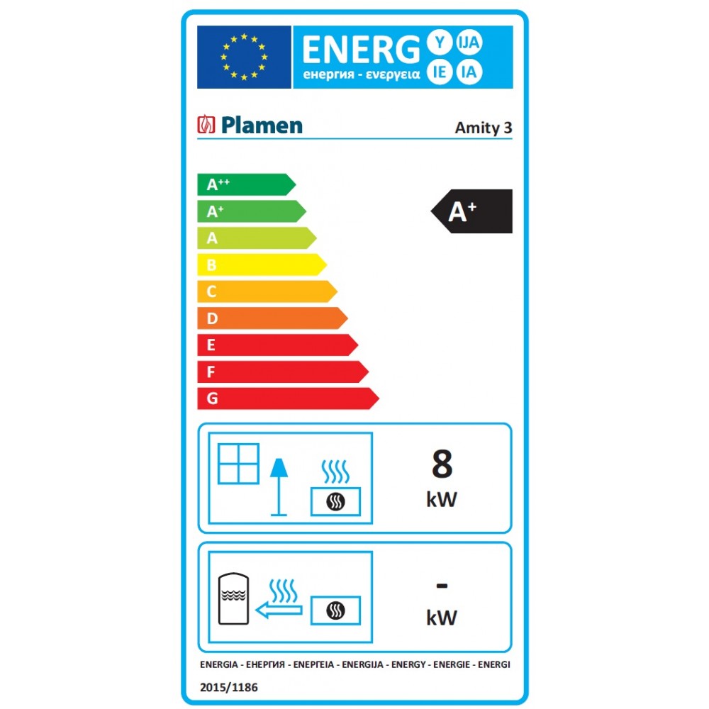 Brændeovn Plamen Amity 3, 8kW | Konvektionsbrændeovne | Brændeovne |