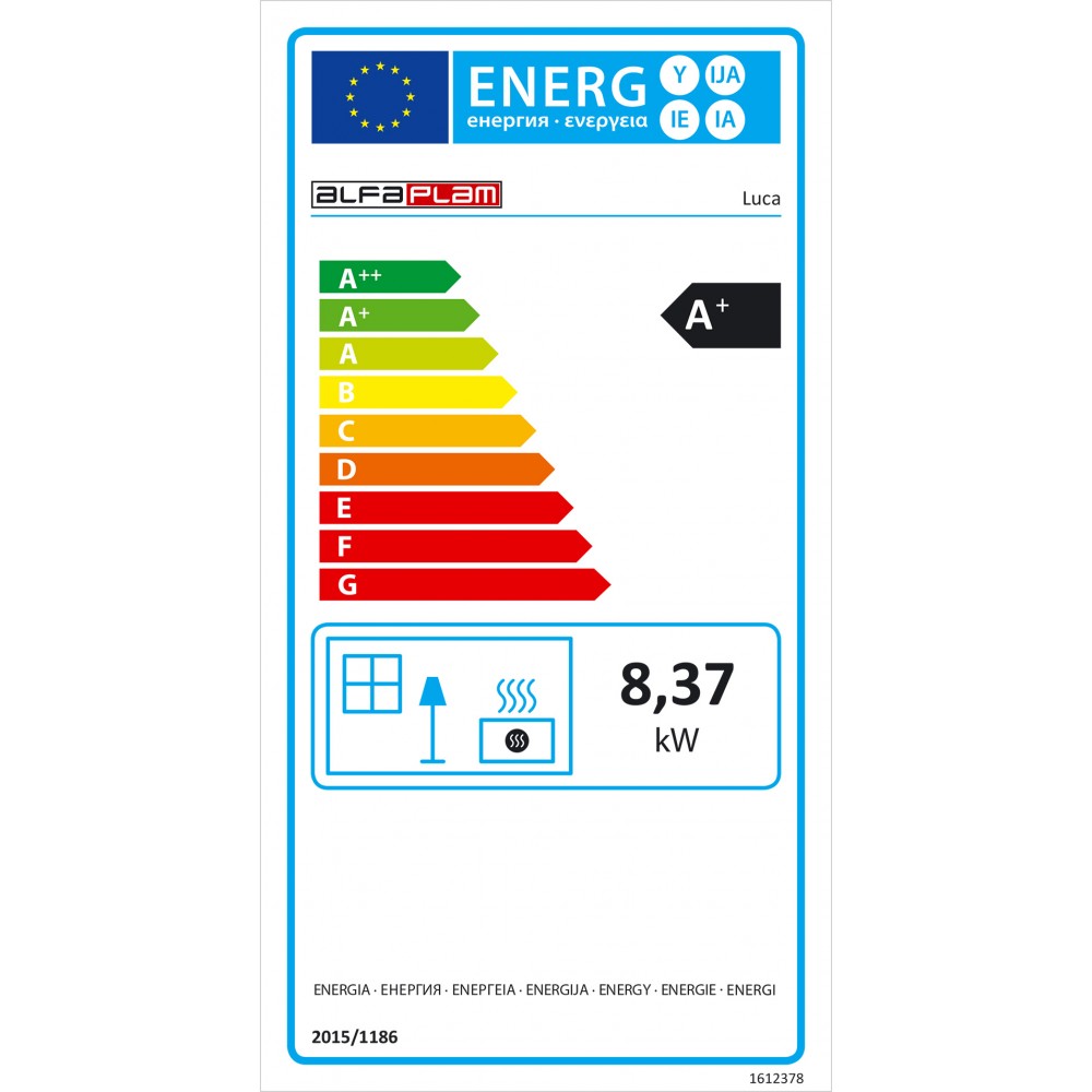 Pilleovn Alfa Plam Luca Red, 8kW | Direkte pilleovne | Pilleovne |