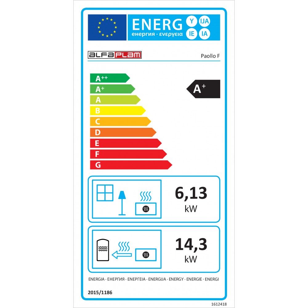 Brændeovn med vandtank jeg med bageovn Alfa Plam Paollo F, 20 kW | Brændeovn med bageovn | Brændeovne |