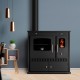 Brændekomfur Prometey Perfect Eco med venstre aftræk, 7kW |  |  |