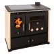 Brændekomfur Prometey Perfect Practik Lux med keramisk kogeplade, højre aftræk, elfenben, 9.5kW |  |  |