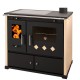 Brændekomfur Prometey Perfect Practik Lux med keramisk kogeplade, højre aftræk, elfenben, 9.5kW |  |  |