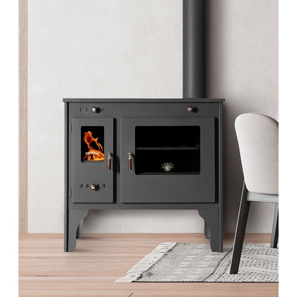 Brændekomfur Prometey Retro Eco, 7kW |  |  |