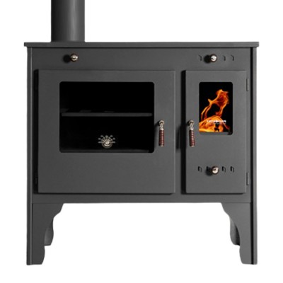 Brændekomfur Prometey Retro Eco med venstre aftræk, 7kW - Prometey