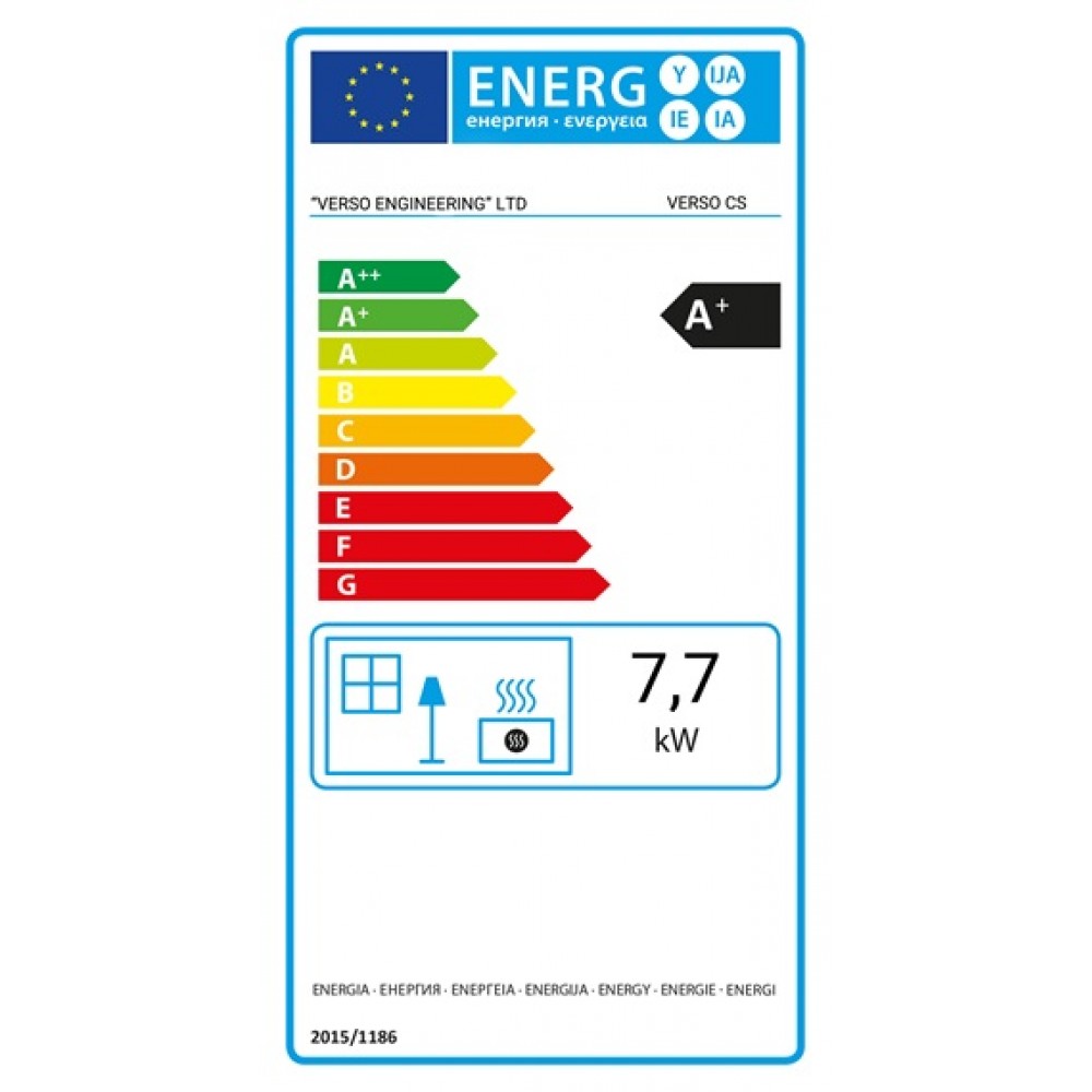 Brændekomfur Verso CS, 7.7kW | Brændekomfurer |  |