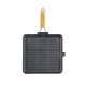 Grillpande i støbejern med foldbart træhåndtag, 28x28 cm |  |  |