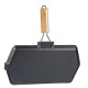Grillpande i støbejern med foldbart træhåndtag, 35x21 cm |  |  |