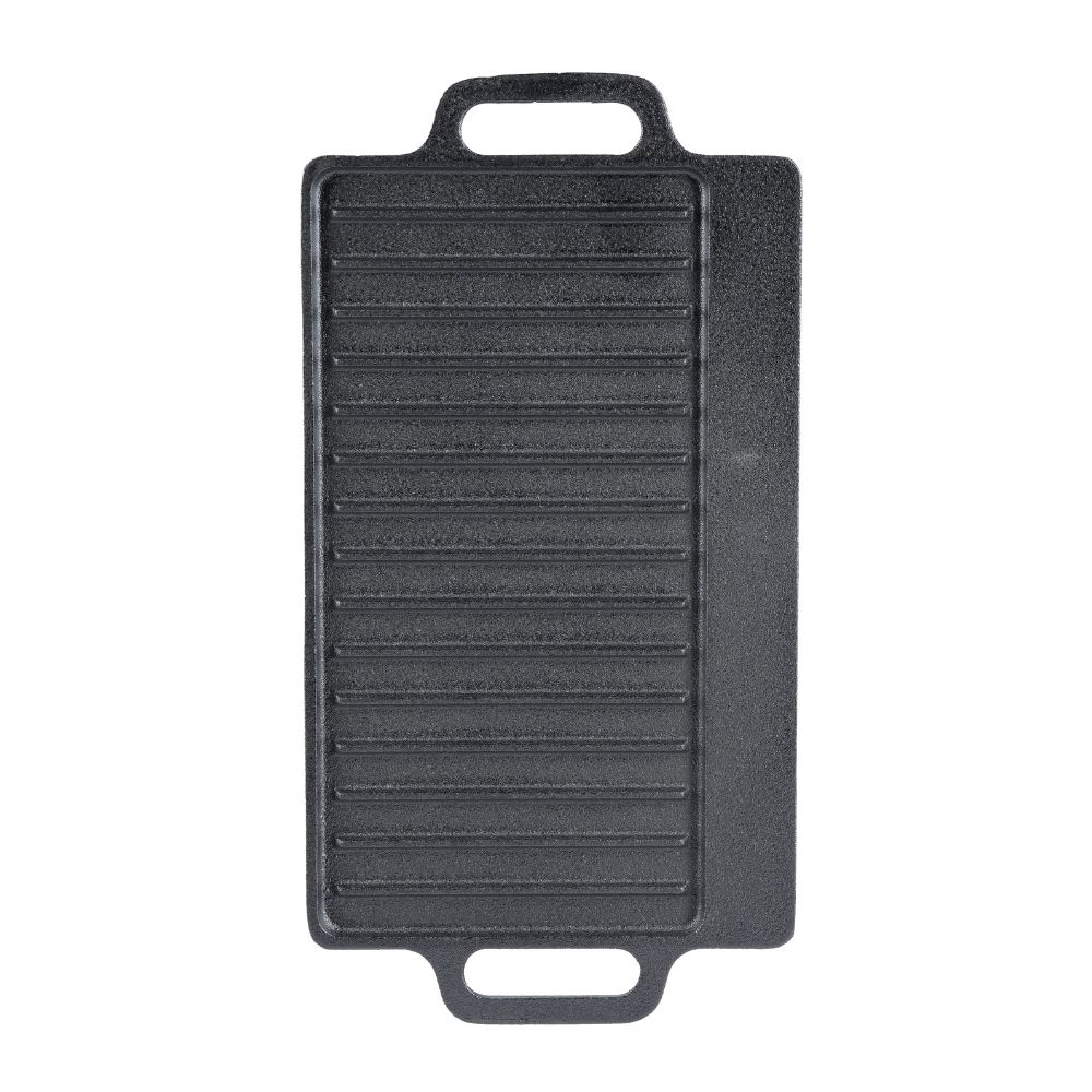 Dobbelt­sidet grillplade i støbejern, 33x20 cm |  |  |