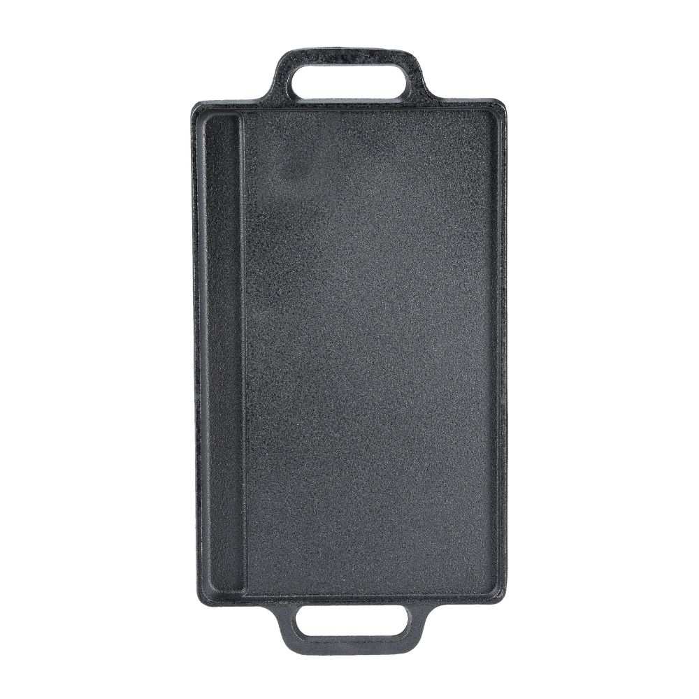 Dobbelt­sidet grillplade i støbejern, 33x20 cm |  |  |