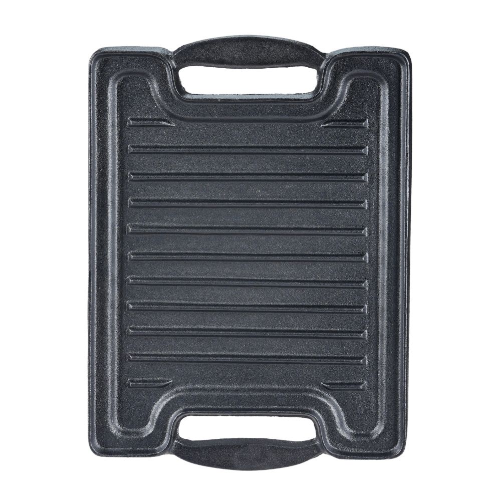 Dobbelt­sidet grillplade i støbejern, 36x25 cm |  |  |
