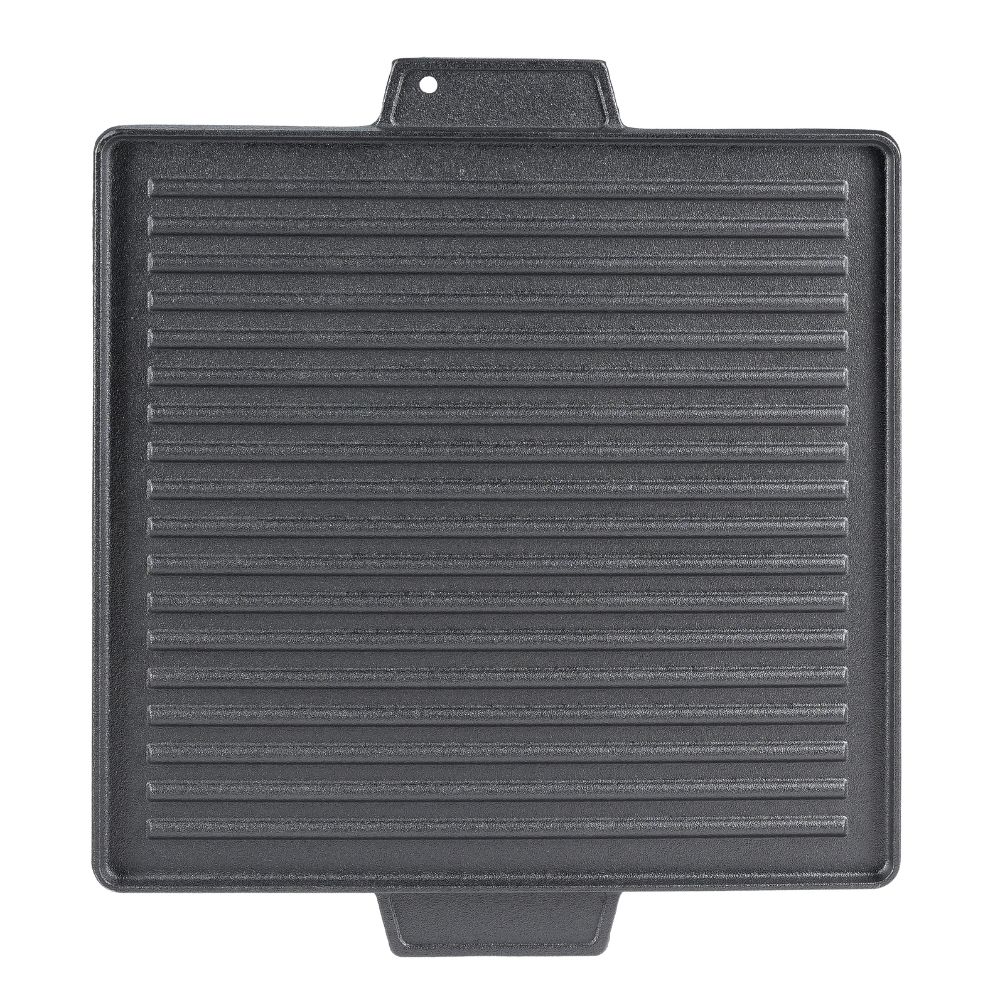 Dobbelt­sidet grillplade i støbejern, 38x38 cm |  |  |
