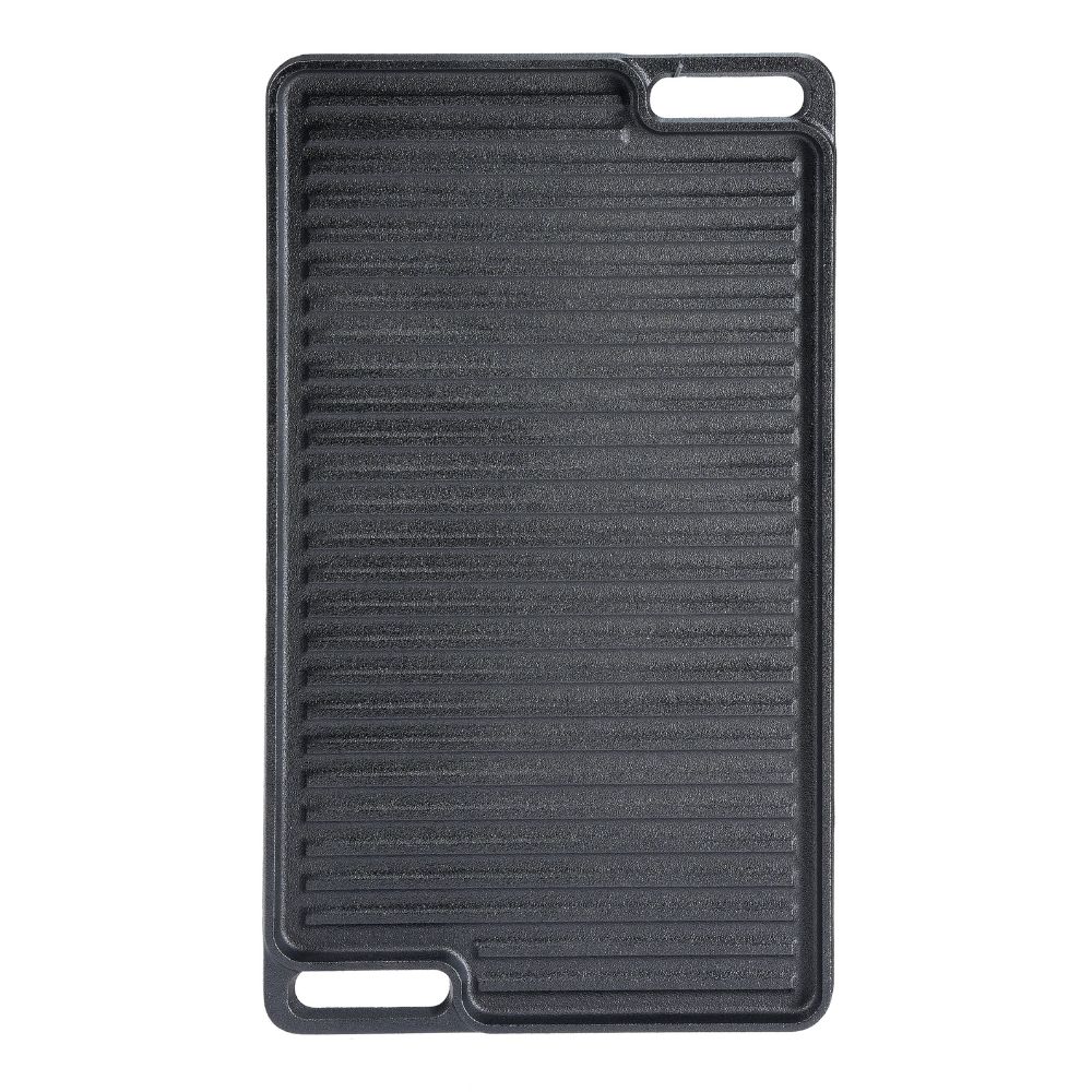 Dobbelt­sidet grillplade i støbejern, 46x26 cm |  |  |