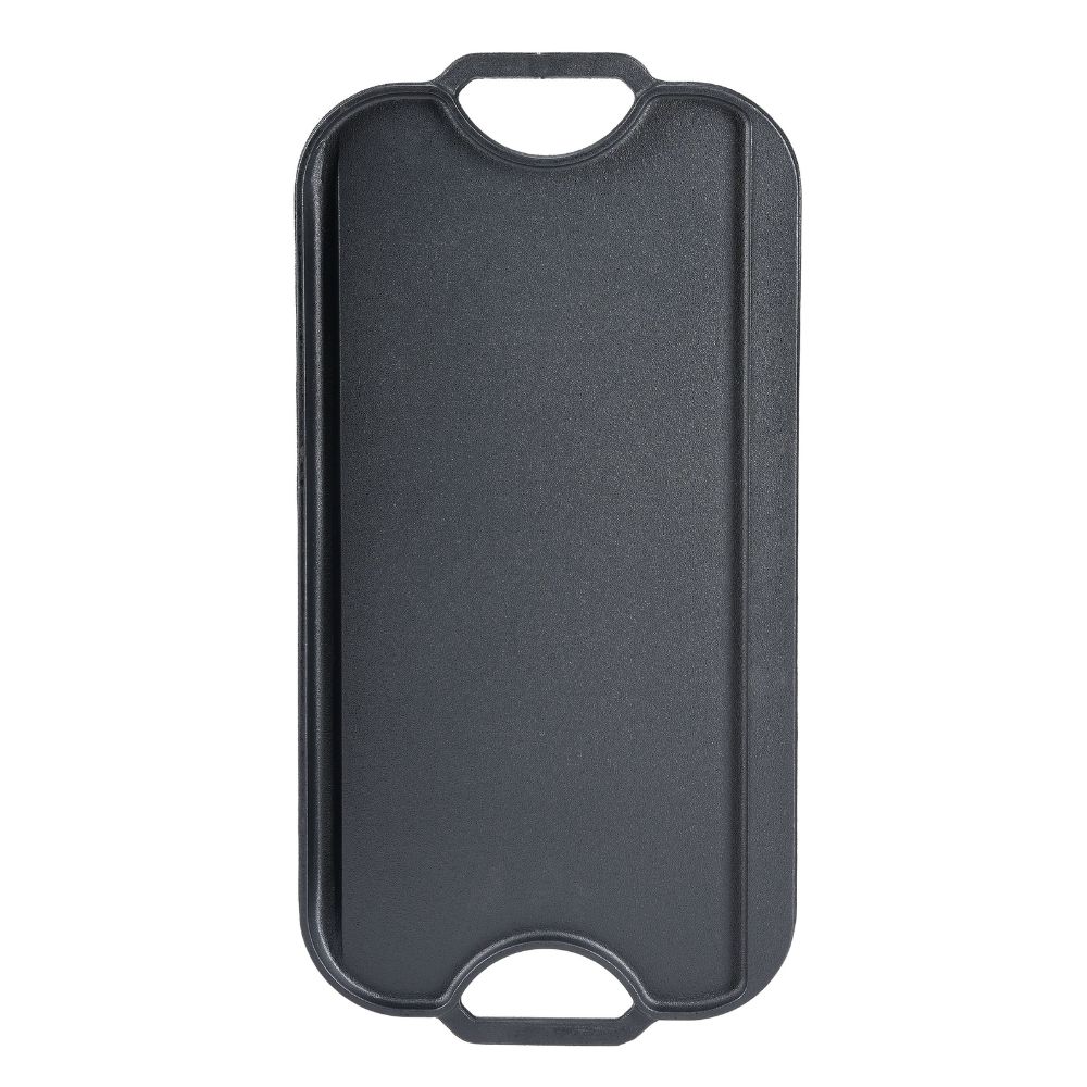 Dobbelt­sidet grillplade i støbejern, 51x26 cm |  |  |