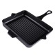 Emaljeret støbejernspande til grill Hosse, Black Onyx, 26x32cm | Støbejernspande til grill | Støbejernspande |