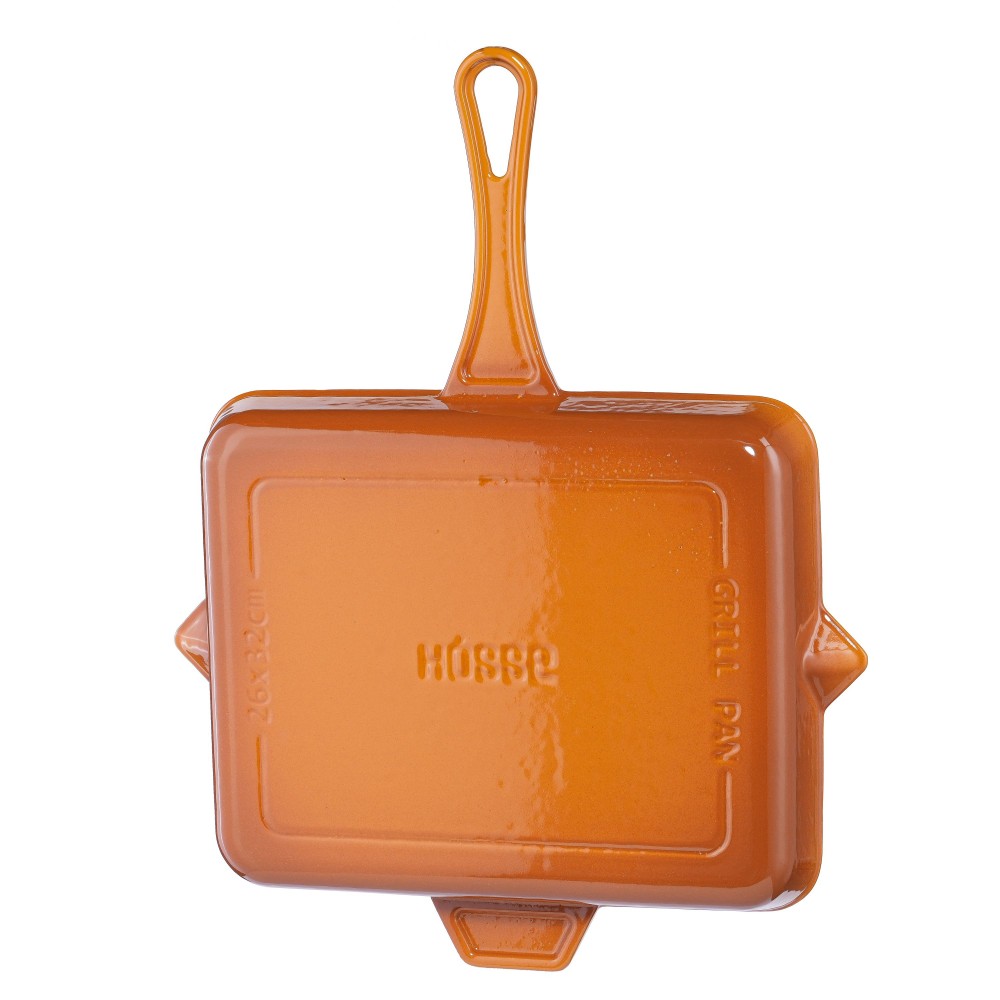 Emaljeret støbejernspande til grill Hosse, Dijon, 26x32cm | Støbejernspande til grill | Støbejernspande |
