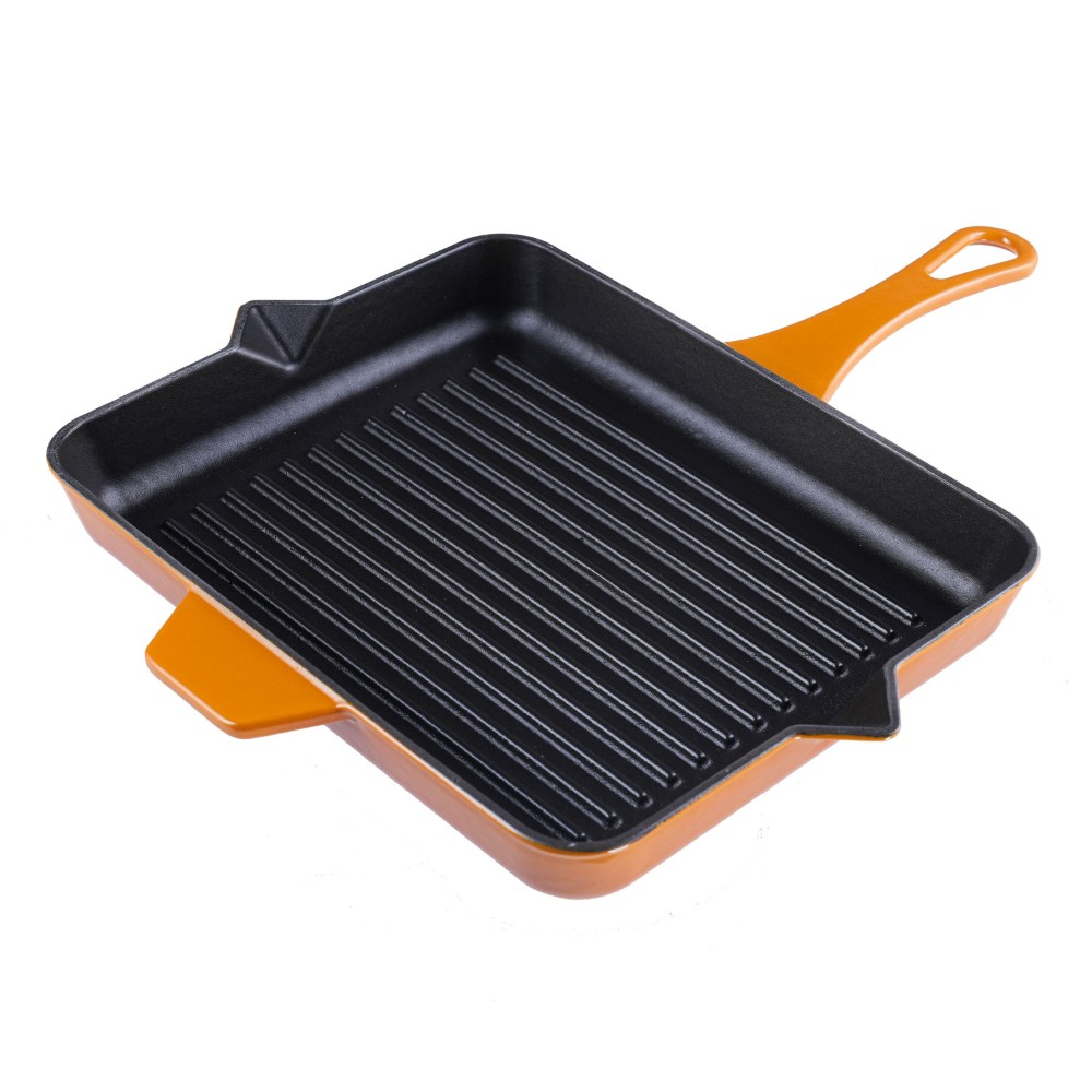 Emaljeret støbejernspande til grill Hosse, Dijon, 26x32cm | Støbejernspande til grill | Støbejernspande |