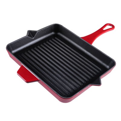 Emaljeret støbejernspande til grill Hosse, Rubin, 26x32cm - Produktsammenligning
