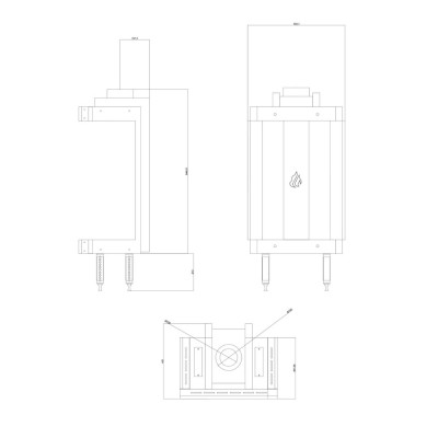 Gaspejs Velmora Fire GAS STANDING PANORAMA, 3.9kW - 6.0kW - Velmora Fire