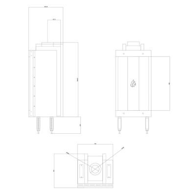 Gaspejs Velmora Fire GAS STANDING TUNNEL, 3.9kW - 6.0kW - Velmora Fire