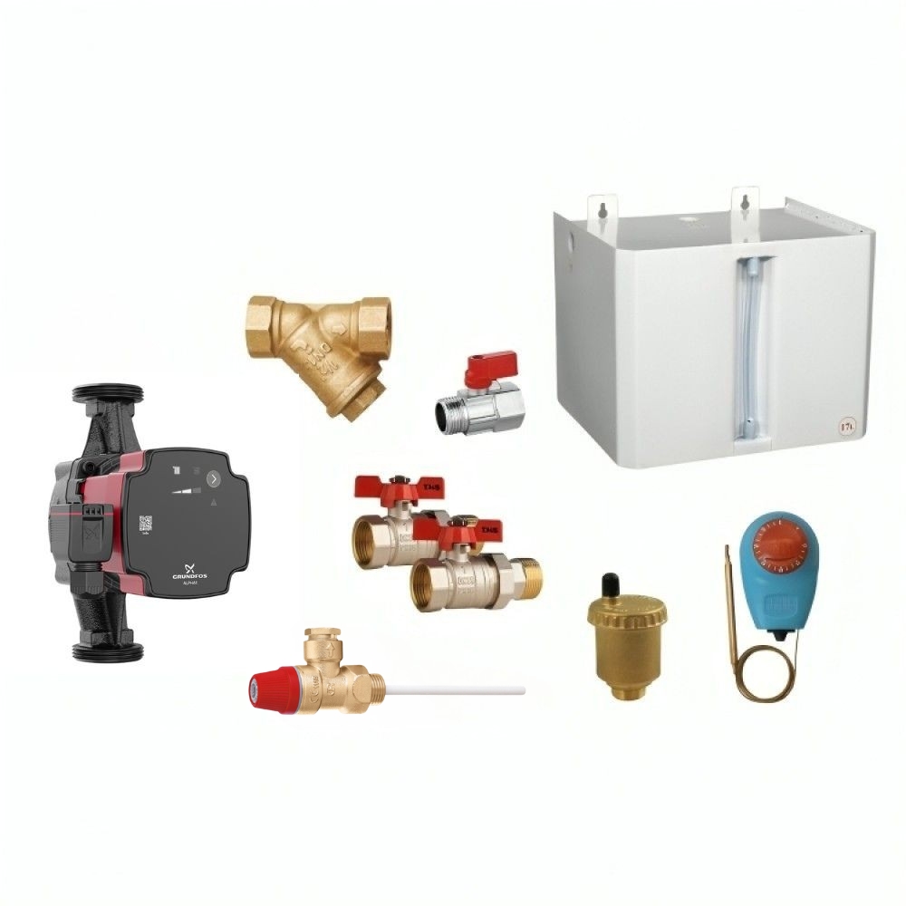 Hydrauliksætt åbent centralvarmesystem | Hydrauliske sæt | Centralvarme |