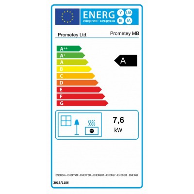 Brændeovn Prometey “Metal top”, 7.6kW - Konvektionsbrændeovne