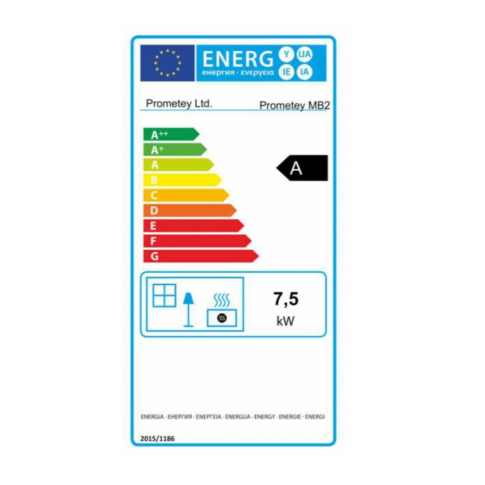 Brændeovn Prometey “Metal top 2”, 7.5kW | Konvektionsbrændeovne | Brændeovne |