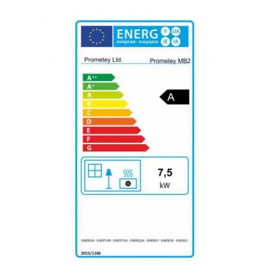 Brændeovn Prometey “Metal top 2”, 7.5kW - Konvektionsbrændeovne