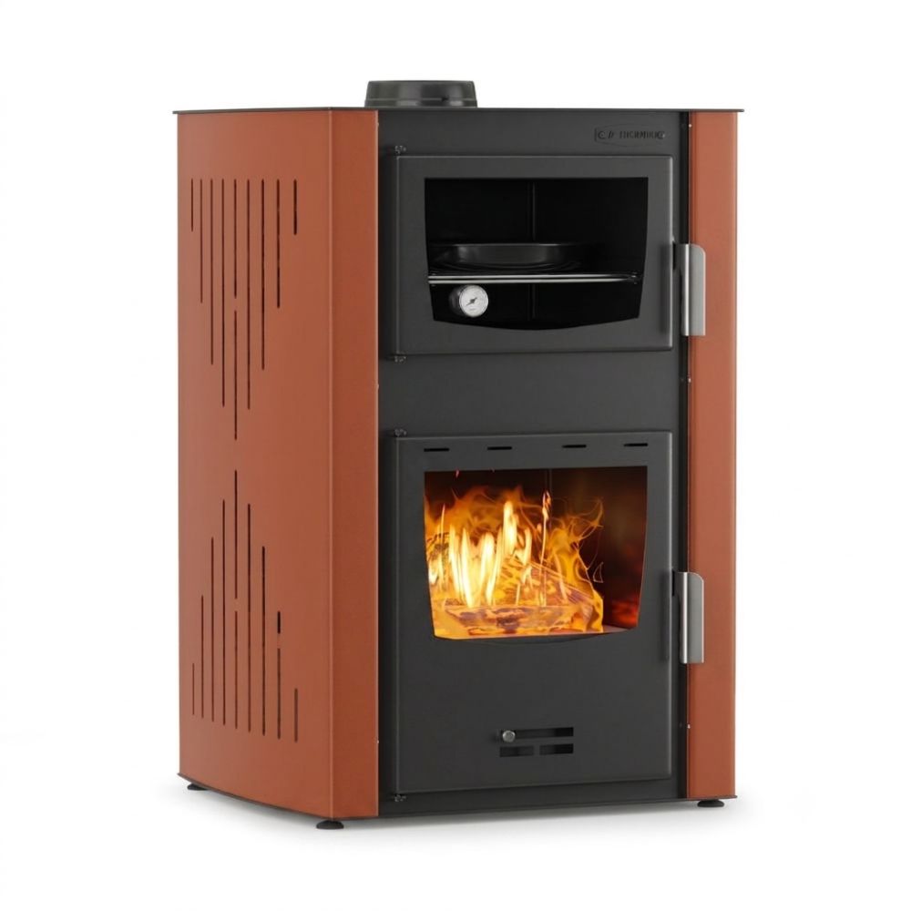 Brændeovn med vandtank jeg med bageovn Velmora Fire ATS HYDRO ΜΑSΙΝΑ 90-25 terrakotta, 25kW | Konvektionsbrændeovne | Brændeovne |