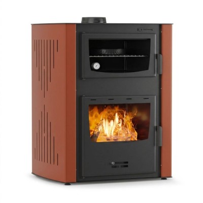Brændeovn med vandtank jeg med bageovn Velmora Fire ATS HYDRO ΜΑSΙΝΑ 90-30 terrakotta, 35kW - Produktsammenligning