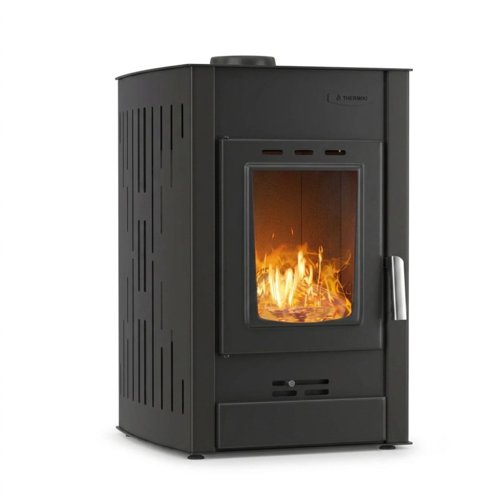 Brændeovn med vandtank Velmora Fire ATS HYDRO sort, 25kW | Konvektionsbrændeovne | Brændeovne |