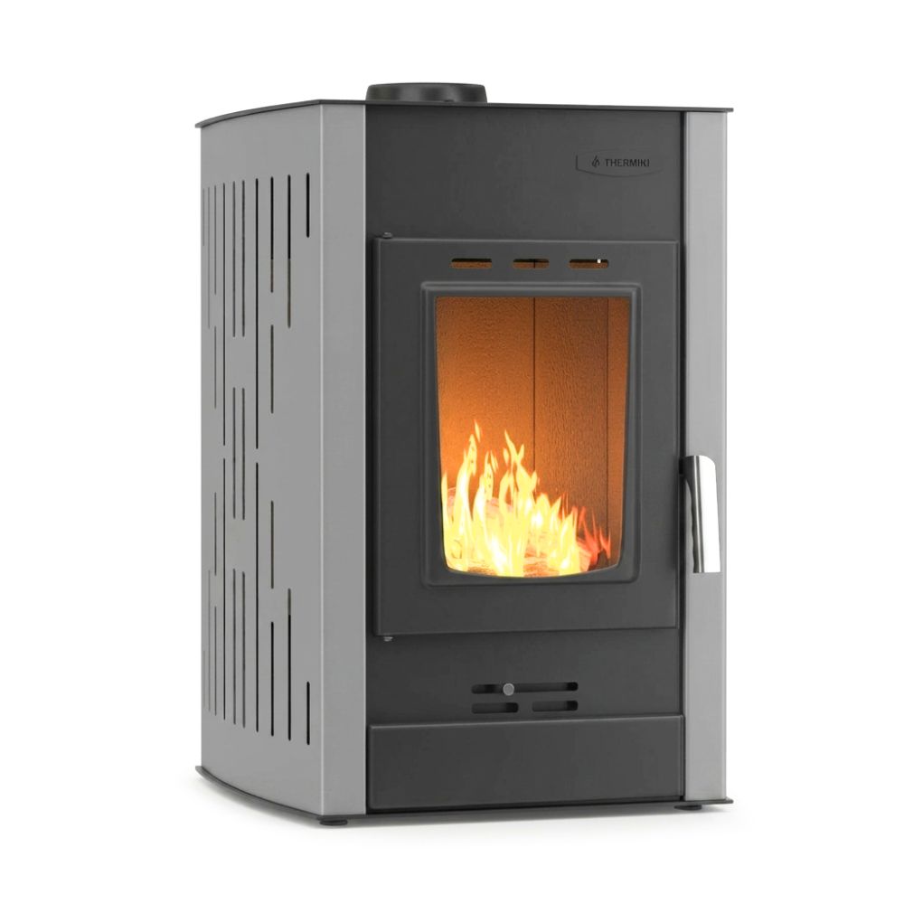 Brændeovn med vandtank Velmora Fire ATS HYDRO grå, 25kW | Konvektionsbrændeovne | Brændeovne |