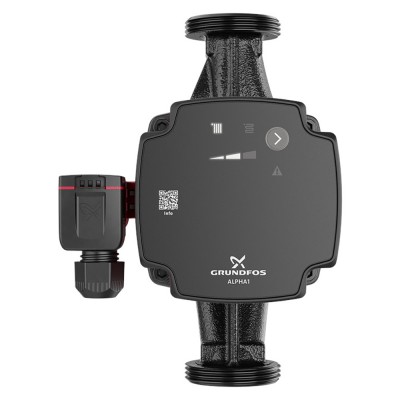 Cirkulationspumpe Grundfos ALPHA1 32-60 180, løftehøjde 3.06 m, flow 2.28 m³/t, effekt 45 W - Centralvarme