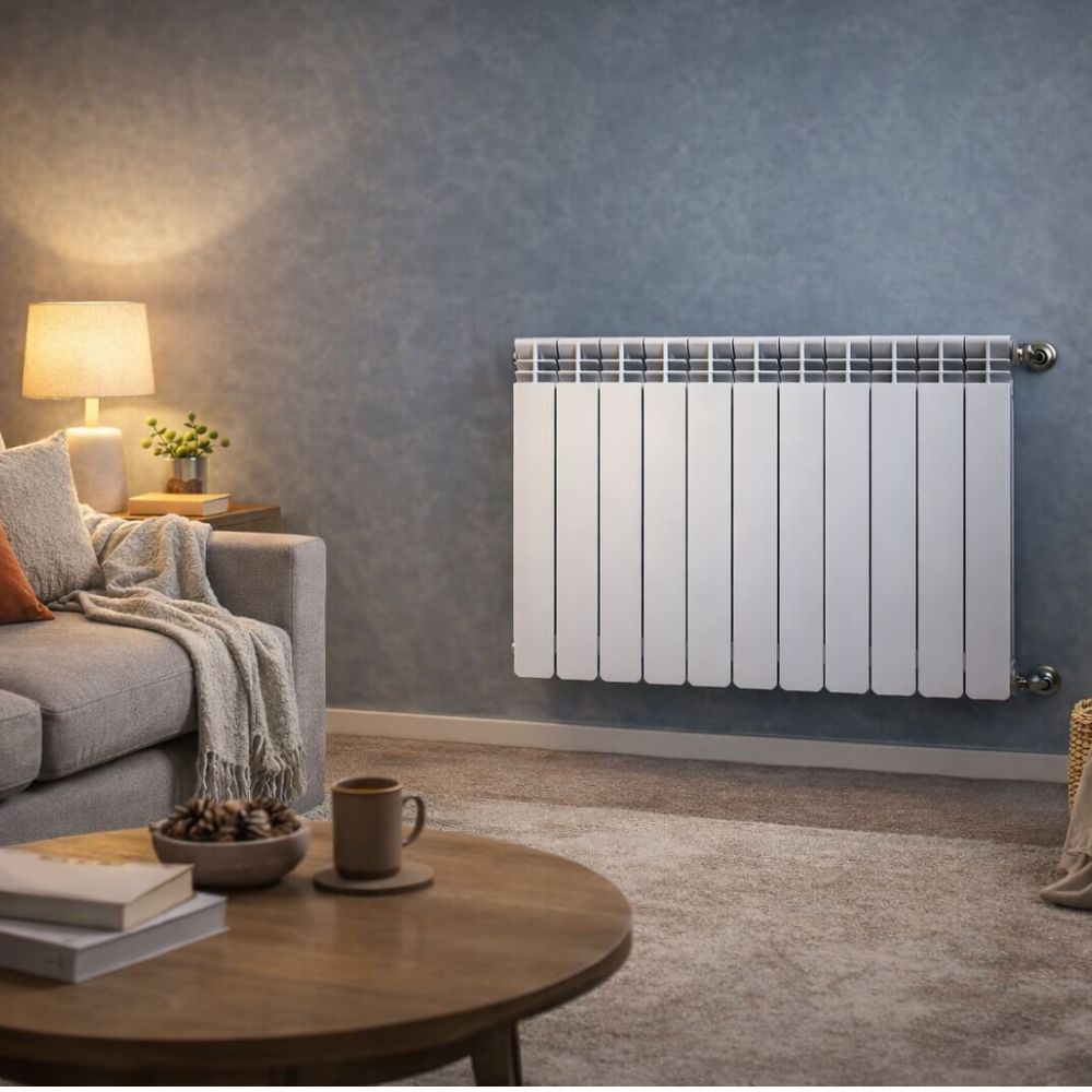 Komplet sæt aluminium radiatorer Helyos Evo H500, 10 stk. x 10 sektioner | Aluminium radiatorer | Radiatorer |