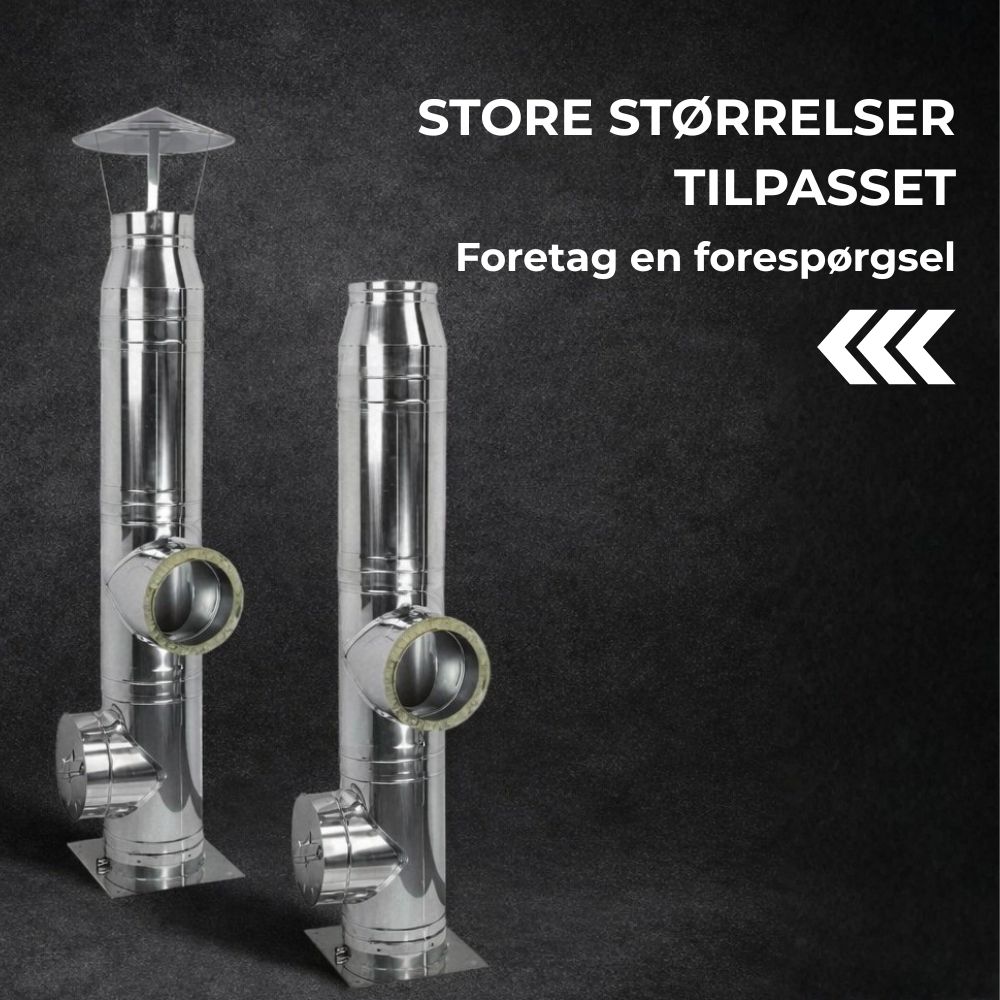 Stor størrelse skorstensrør på individuel bestilling | Pilleovnsrør | Skorstene |