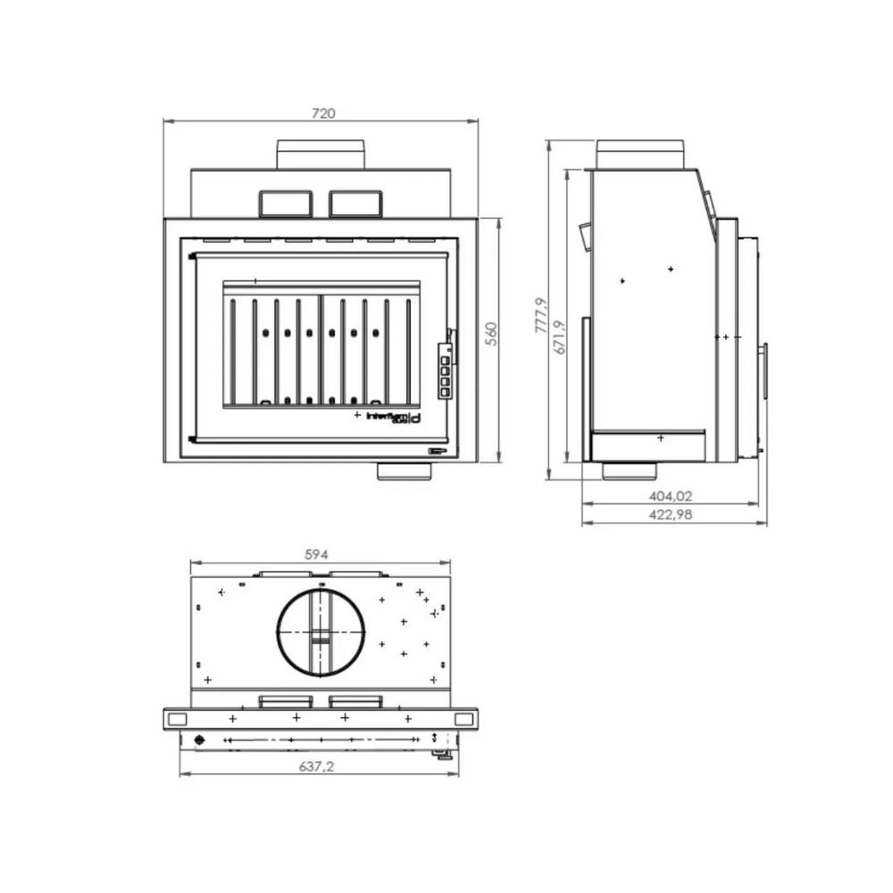 Pejs UNIFLAM 600 DURO S med lufttilførsel, 10kW | Pejseindsats | Pejse |