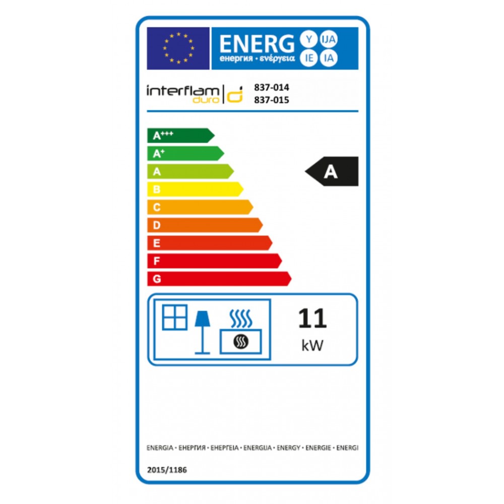 Pejs UNIFLAM 600 DURO S med lufttilførsel, venstre side, 11kW | Pejseindsats | Pejse |