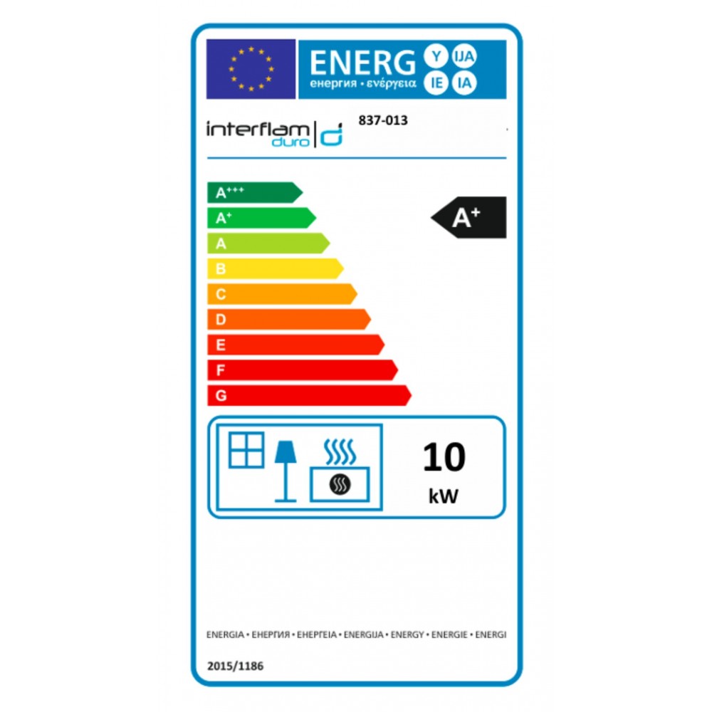 Pejs UNIFLAM 660 DURO med luftkanaler og lufttilførsel, venstre side, 10 kW | Pejseindsats | Pejse |