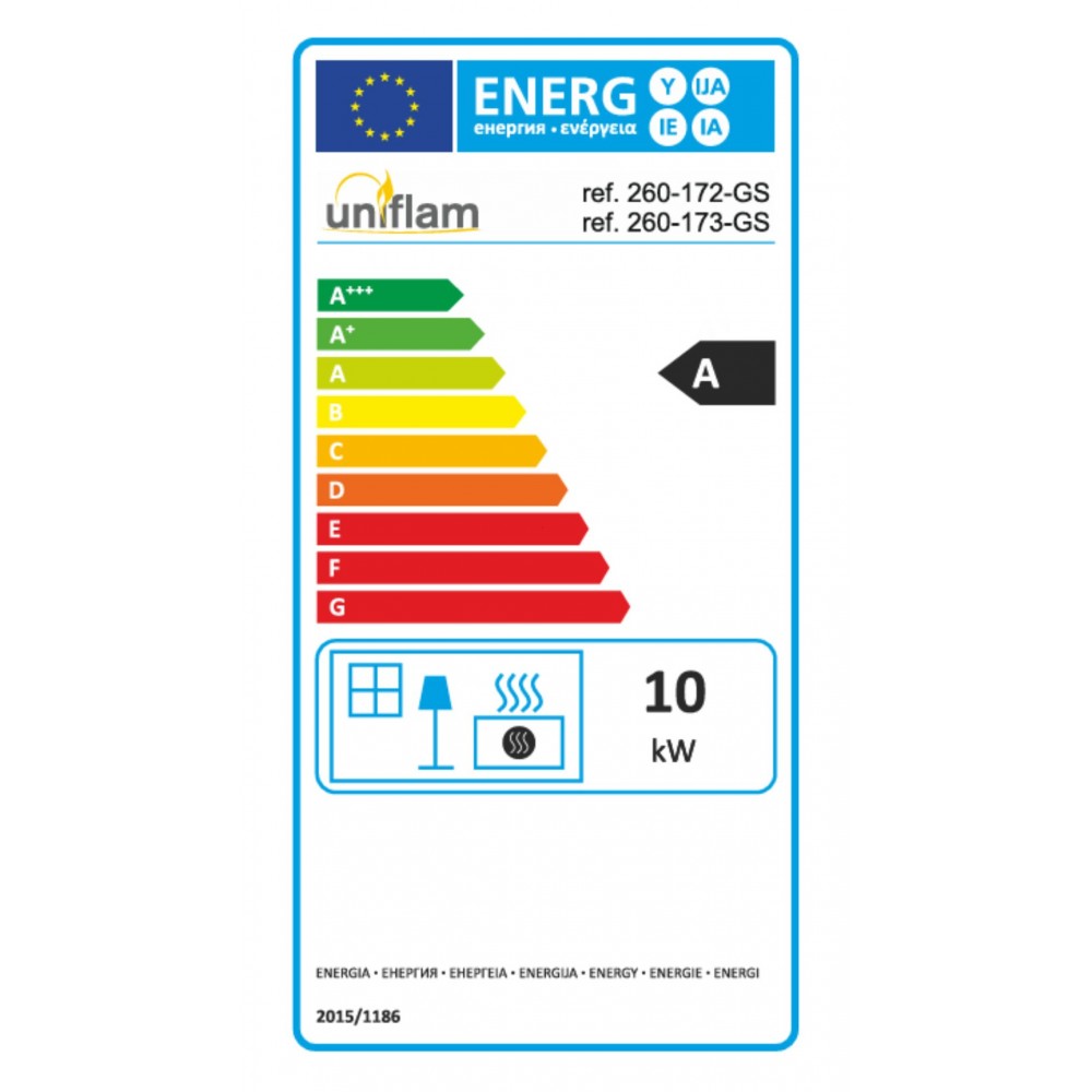 Pejs UNIFLAM 760 EVO PBS med luftkanaler og lufttilførsel, buet glas, venstre side, 10kW | Pejseindsats | Pejse |