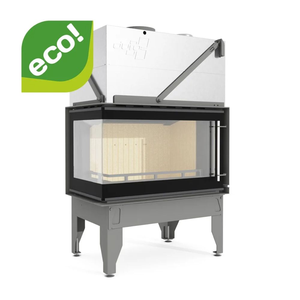 Pejs UNIFLAM 860 DURO med luftkanaler og lufttilførsel, venstre side, 14,1 kW | Pejseindsats | Pejse |