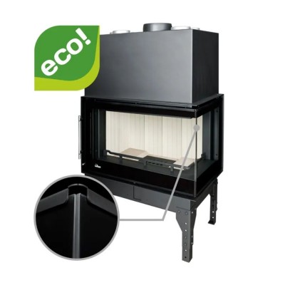 Pejs UNIFLAM 860 EVO PBS med luftkanaler og lufttilførsel, højre side, 15kW - Uniflam
