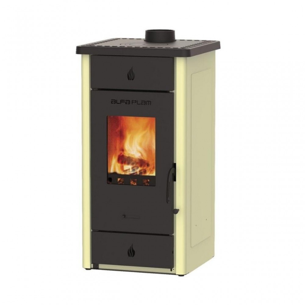 Brændeovn Alfa Plam Elita 3, Elfenben, 7kW Brændeovn Alfa Plam Elita 3, Elfenben, 7kW