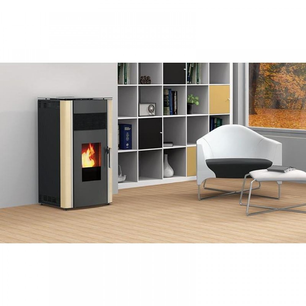 Pilleovn Alfa Plam Luca Ivory, 8kW | Direkte pilleovne | Pilleovne |